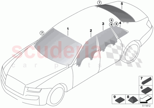 Part Diagram for Rolls Royce 51217493570