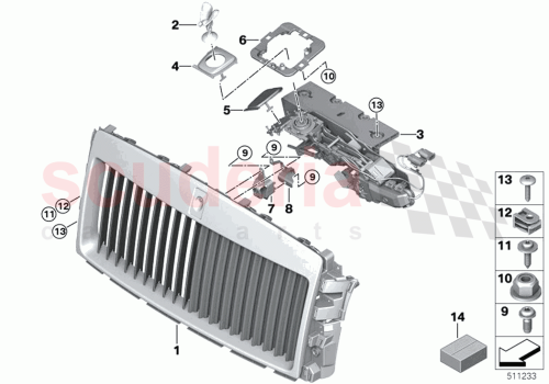 Part Diagram for Rolls Royce 51137495526