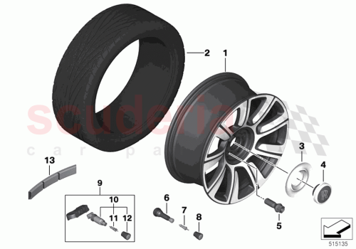 Part Diagram for Rolls Royce 36116891941