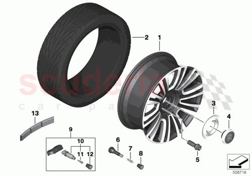 Part Diagram for Rolls Royce 36116891946