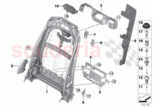 Part Diagram for Rolls Royce 52109109310