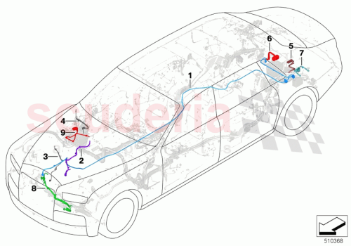 Part Diagram for Rolls Royce 61128796130