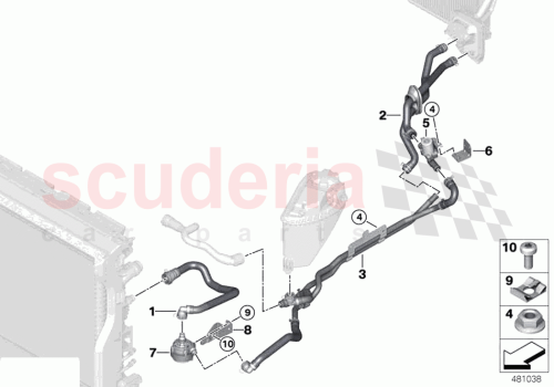 Part Diagram for Rolls Royce 64119254742