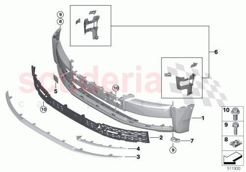 Part Diagram for Rolls Royce 51117413147