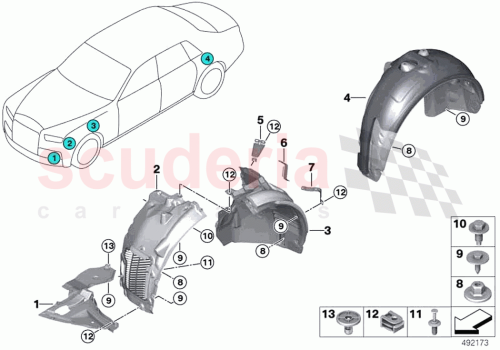 Part Diagram for Rolls Royce 51717409794