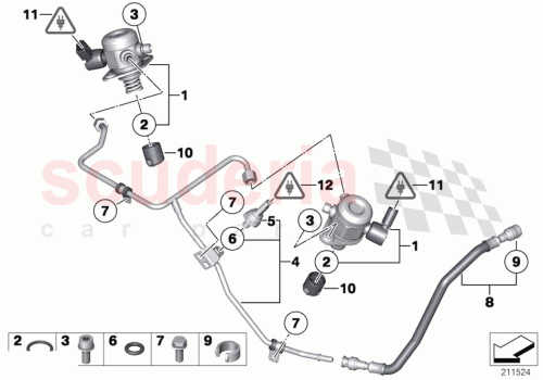 Part Diagram for Rolls Royce 12518638006